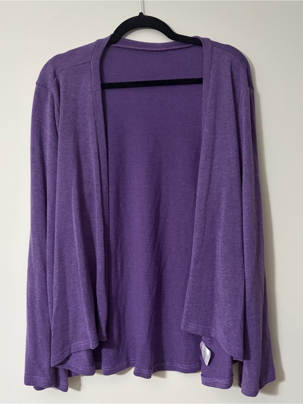 Amazon Purple Open-Front Knit Cardigan - Picture 1 of 2